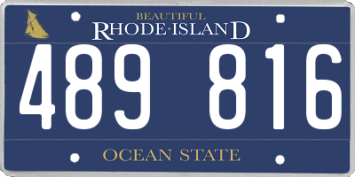 RI license plate 489816