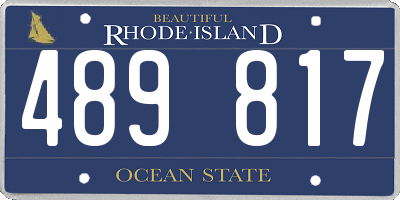 RI license plate 489817