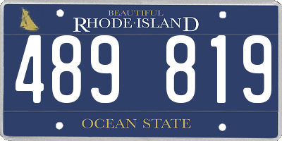 RI license plate 489819