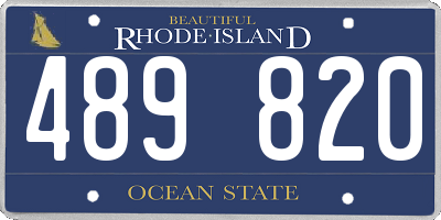 RI license plate 489820