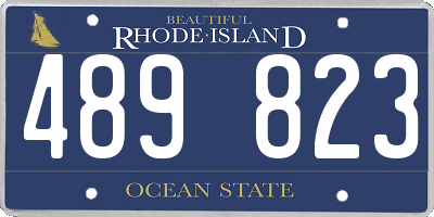 RI license plate 489823