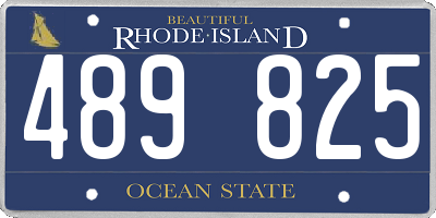 RI license plate 489825