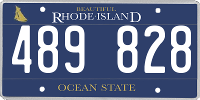 RI license plate 489828
