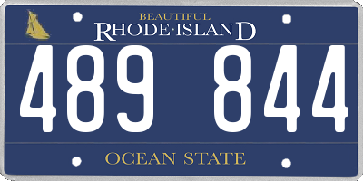 RI license plate 489844