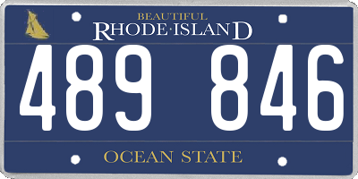 RI license plate 489846