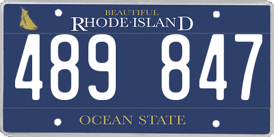 RI license plate 489847