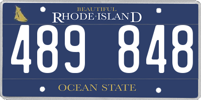 RI license plate 489848