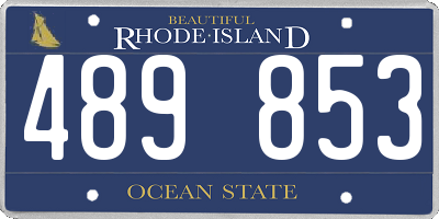 RI license plate 489853