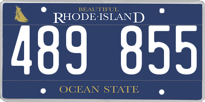 RI license plate 489855