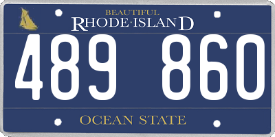 RI license plate 489860