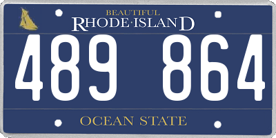 RI license plate 489864