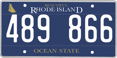 RI license plate 489866