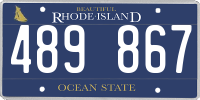 RI license plate 489867