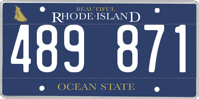 RI license plate 489871