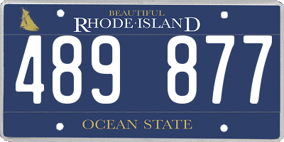 RI license plate 489877
