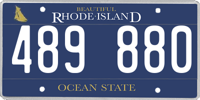 RI license plate 489880