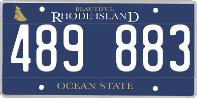 RI license plate 489883