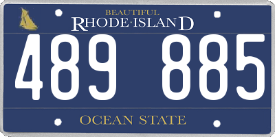 RI license plate 489885