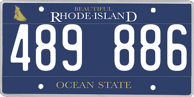 RI license plate 489886