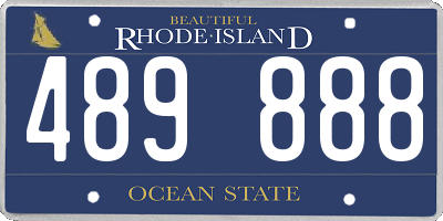 RI license plate 489888