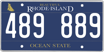 RI license plate 489889