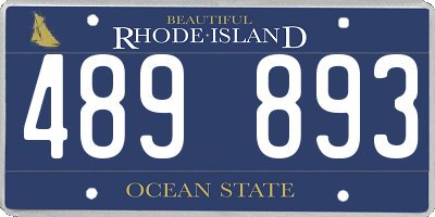 RI license plate 489893