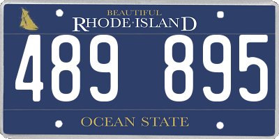 RI license plate 489895