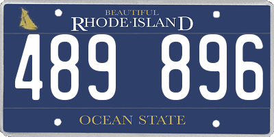 RI license plate 489896