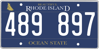 RI license plate 489897