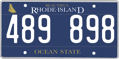RI license plate 489898