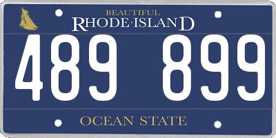 RI license plate 489899