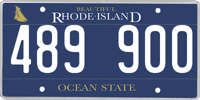 RI license plate 489900