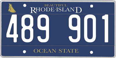 RI license plate 489901