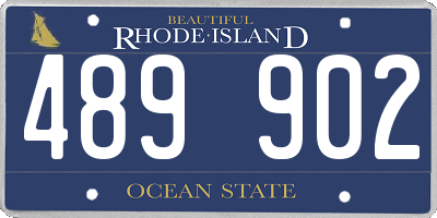 RI license plate 489902