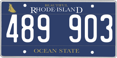 RI license plate 489903