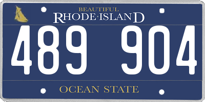 RI license plate 489904