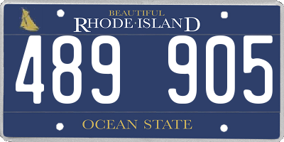 RI license plate 489905