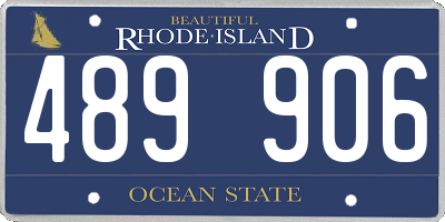 RI license plate 489906