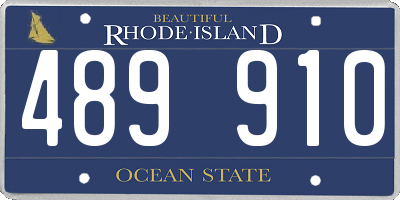 RI license plate 489910