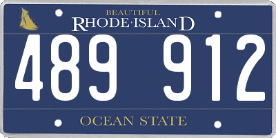 RI license plate 489912