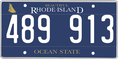 RI license plate 489913