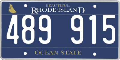 RI license plate 489915