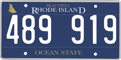 RI license plate 489919