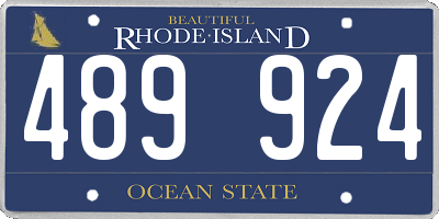RI license plate 489924