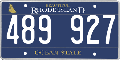 RI license plate 489927