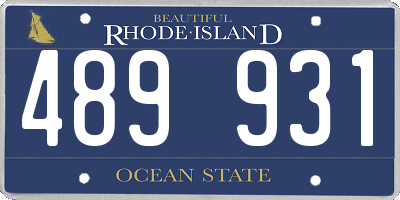 RI license plate 489931