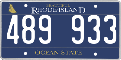 RI license plate 489933