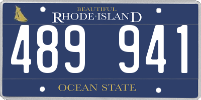 RI license plate 489941