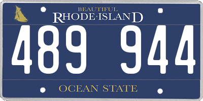 RI license plate 489944
