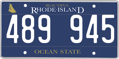 RI license plate 489945